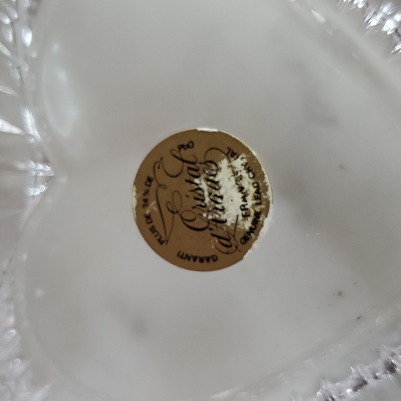 Vintage Cristal d'Arques Crystal Heart shaped trinket box - Picture 6 of 6